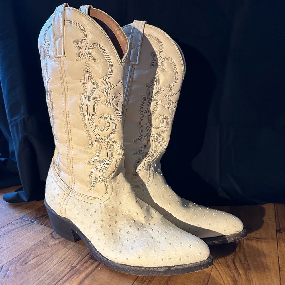 Laredo Cowboy Boots white Ostrich